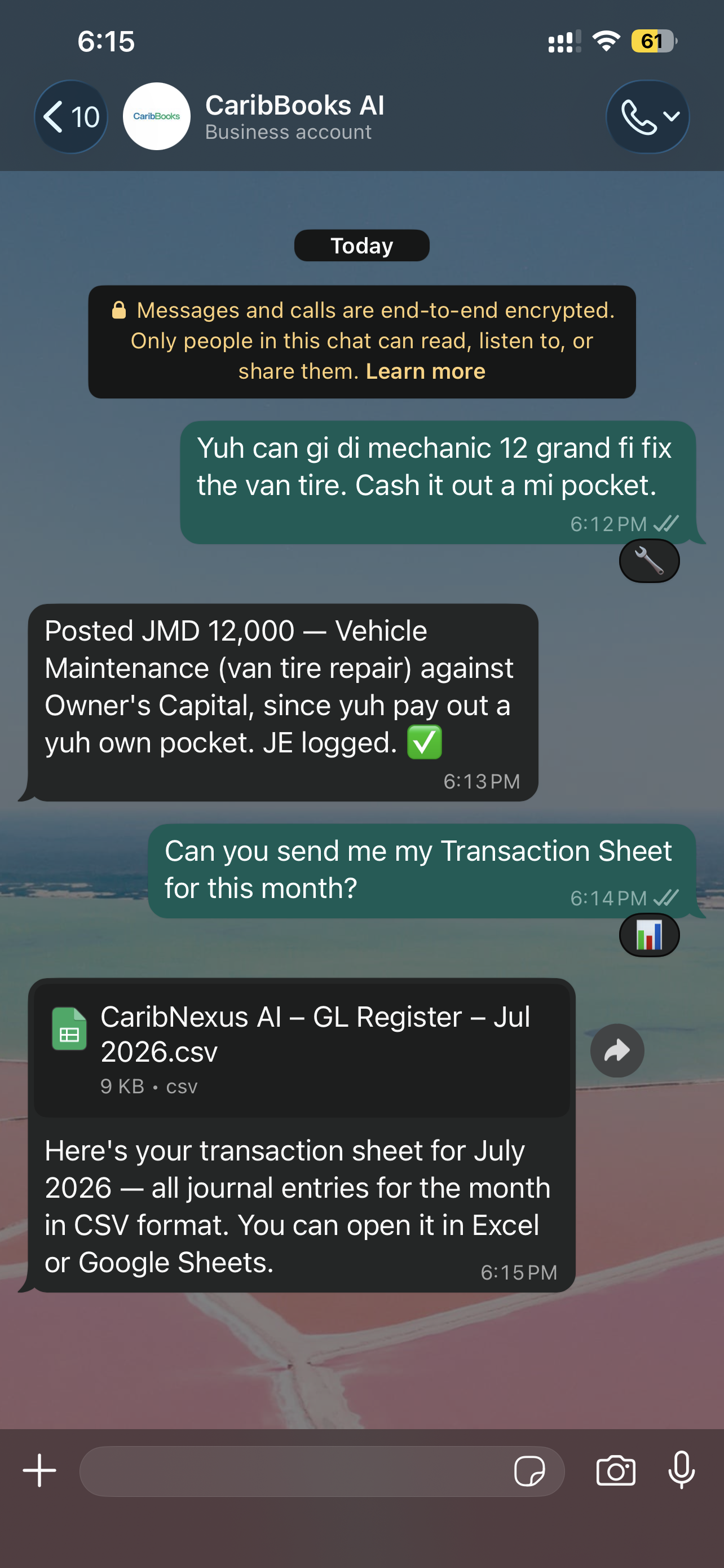 CSV report delivery
